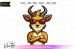 Cool goat with sunglasses Product Image 1