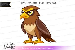 Angry owl vector silhouette Product Image 1