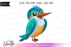 Colorful bird vector silhouette Product Image 1
