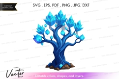 Ice crystal tree silhouette Product Image 1
