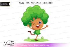 Happy broccoli character Product Image 1