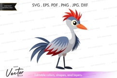 Vector silhouette of a colorful bird Product Image 1