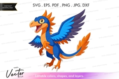 Vector silhouette of a fantastical bird Product Image 1