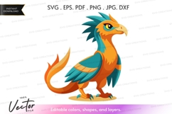 Vector silhouette of a fantastical bird Product Image 1