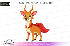 Superhero deer vector silhouette Product Image 1