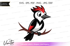 Woodpecker on a branch Product Image 1