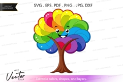 Happy rainbow tree silhouette Product Image 1