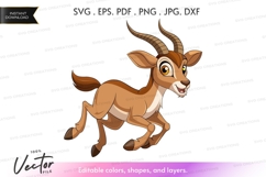 Leaping gazelle silhouette Product Image 1