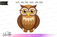 Intelligent owl with glasses Product Image 1