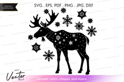 Winter deer Vector Clipart Product Image 1