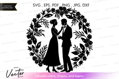 Romantic couple dancing Vector Clipart Product Image 1