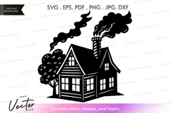 Industrial house Vector Clipart Product Image 1