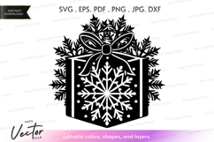 Holiday gift box Vector Clipart Product Image 1