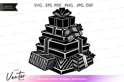 Stack of gift boxes Vector Clipart Product Image 1