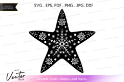 Snowflake star Vector Clipart Product Image 1