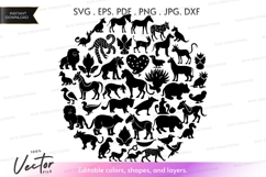 Wildlife silhouette Vector Clipart Product Image 1