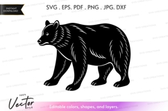 Black bear Vector Clipart Product Image 1