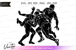 Football players Vector Clipart Product Image 1