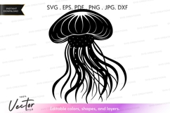 Vector silhouette of a jellyfish Product Image 1