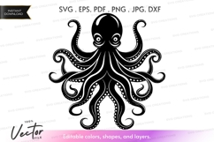Octopus vector silhouette Product Image 1