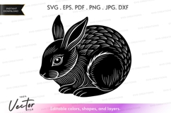 Vector silhouette of a rabbit Product Image 1