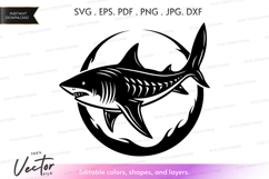 Vector silhouette of a shark Product Image 1