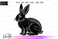 Vector silhouette of a rabbit Product Image 1