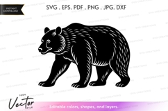 Vector silhouette of a bear Product Image 1