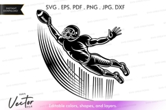 Vector silhouette of football player Product Image 1