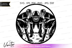 Football players vector silhouette Product Image 1