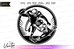 Football player vector silhouette Product Image 1