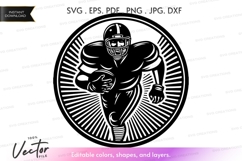 Football player vector silhouette Product Image 1
