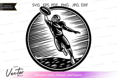 Vector silhouette of a football player Product Image 1