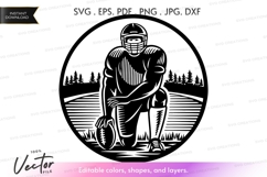 Football player vector silhouette Product Image 1