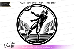 Football player vector silhouette Product Image 1
