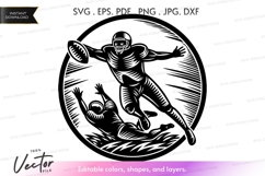 Football player vector silhouette Product Image 1