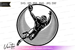 Football player vector silhouette Product Image 1