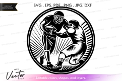 Vector silhouette of football players Product Image 1