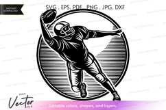 Vector silhouette of a football player Product Image 1