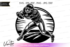 American football player vector silhouette Product Image 1