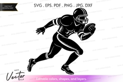 Football player vector silhouette Product Image 1
