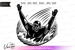 Vector silhouette of a skier Product Image 1