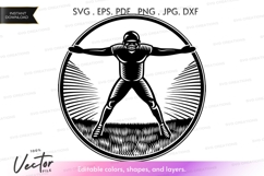 Football player vector silhouette Product Image 1
