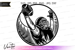 Football player vector silhouette Product Image 1