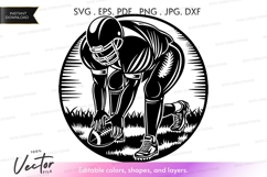 Football player vector silhouette Product Image 1