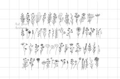 Wildflower svg bundle, floral svg, leaf and stem cut files Product Image 6