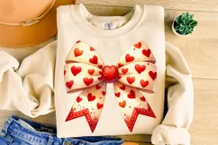 Valentines Coquette Bow PNG, Valentine's Day Bow PNG, Hearts Product Image 3