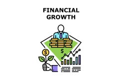 Financial Growth Vector Concept Color Illustration Product Image 1