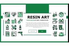Resin Art Creation Landing Header Vector Product Image 1