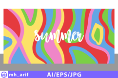 Vibrant summer graphic with colorful swirls Product Image 1